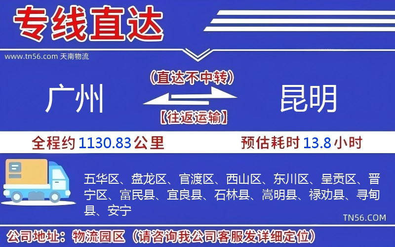 廣州到昆明物流公司