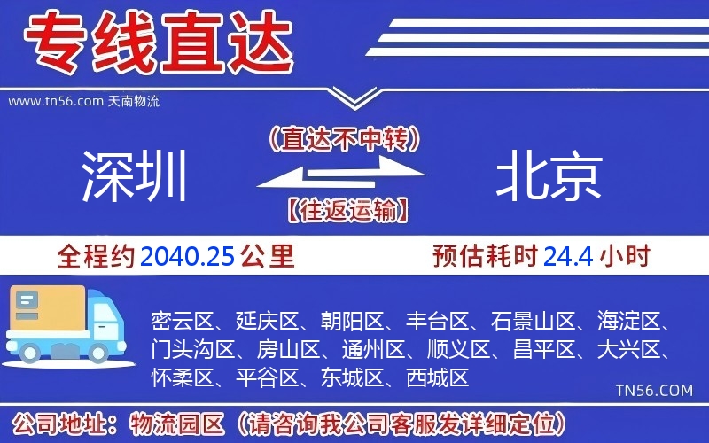 深圳到北京物流公司