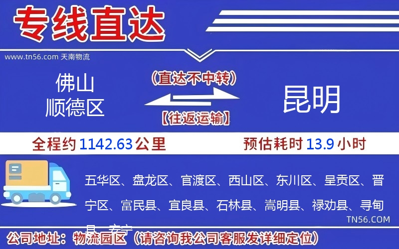 佛山順德區(qū)到昆明物流公司 佛山順德區(qū)到昆明物流公司