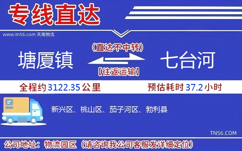 塘廈鎮(zhèn)到七臺河物流公司 塘廈鎮(zhèn)到七臺河物流公司