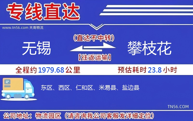 無錫到攀枝花物流公司 無錫到攀枝花物流公司